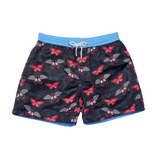 Midnight Butterfly Luca Mid Length Men's Swim Shorts