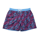 Pink Zambia Luca Mid Length Men's Swim Shorts