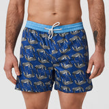 African Zebra Luca Mid Length Men's Swim Shorts