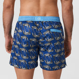 African Zebra Luca Mid Length Men's Swim Shorts