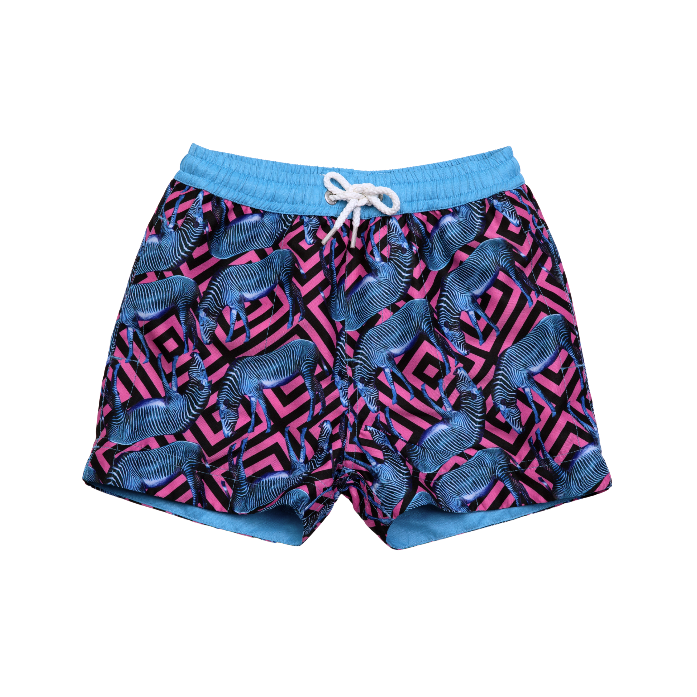 Pink Zambia Kid's Swim Shorts | Thomas Royall | Luxury Swimwear