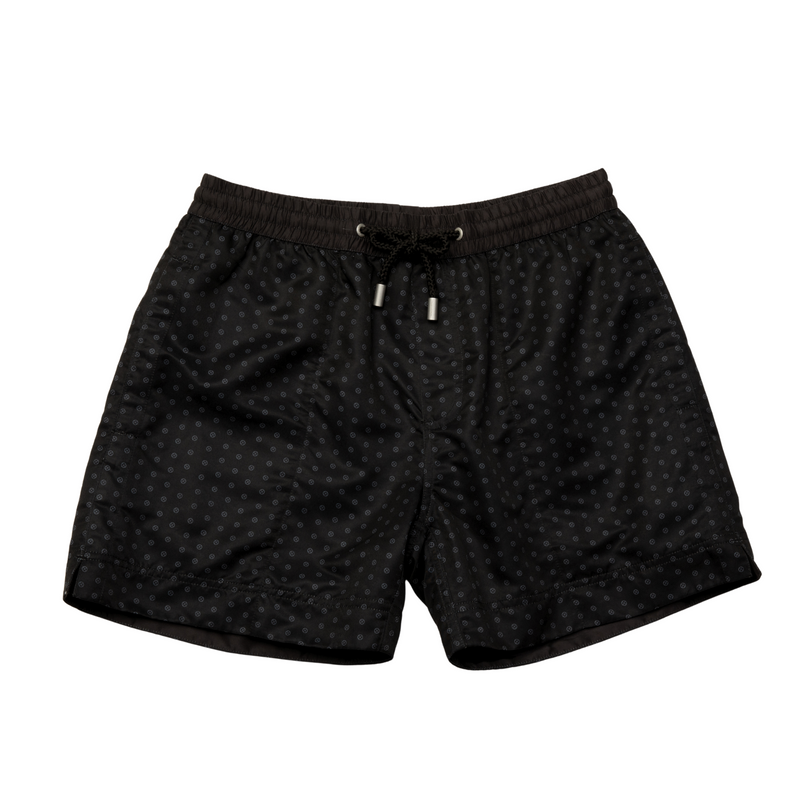 Royall Black Mens Drawstring Swim Shorts Thomas Royall Swimwear for father and son