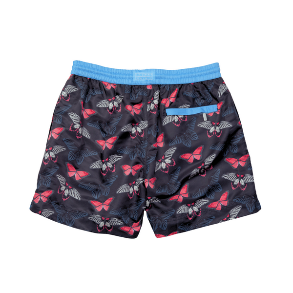 Midnight Butterfly Luca Mid Length Men's Swim Shorts
