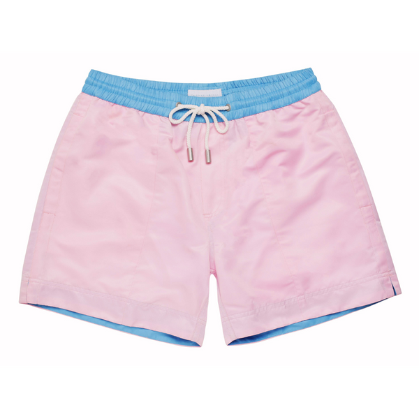 Miami Pink Luca Mid Length Men's Swim Shorts