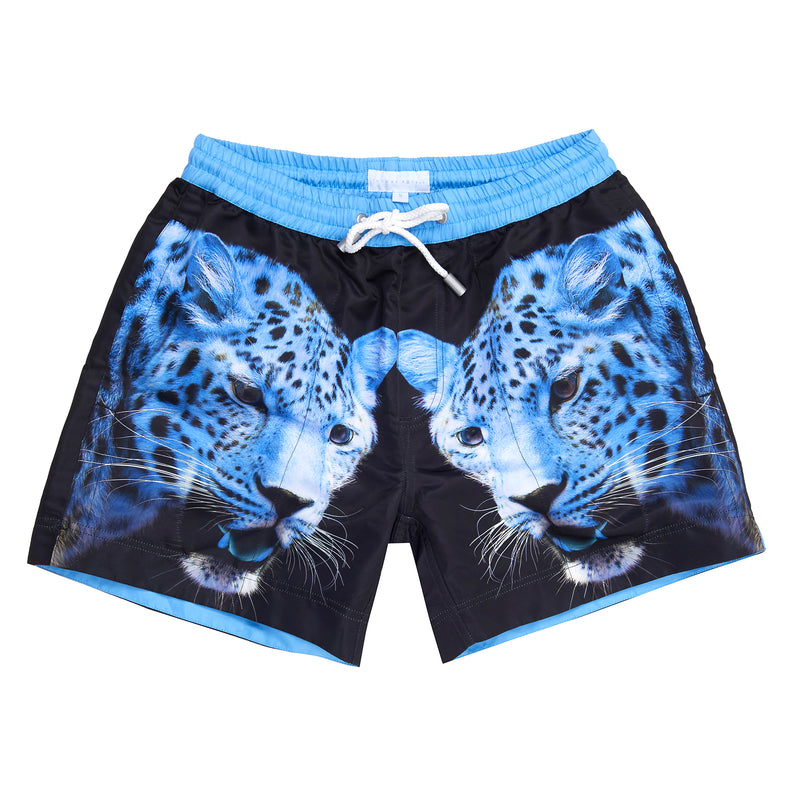 Twin Leopard Luca Mid Length Swim Shorts