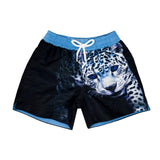 Our statement 'Leopard' kids shorts featuring a striking leopard design.