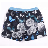 Our signature 'Cuba' kids shorts featuring our iconic butterfly design in contrasting blue and blue.