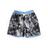 Our limited edition 'Florida' kids shorts featuring a triangle black and white rose design. The 'Luca' fit features our signature Thomas Royall blue waistband. Matching Mens George short available.
