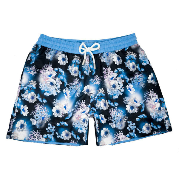 Our photographic 'Spain' kids shorts featuring a 3D floral design.